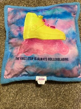 Barbie Blue, Yellow & Pink Rollerblade Accent Pillow